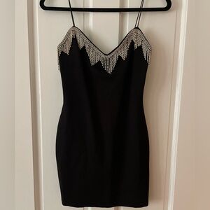 Princess Polly Black and Silver Embellished Dress